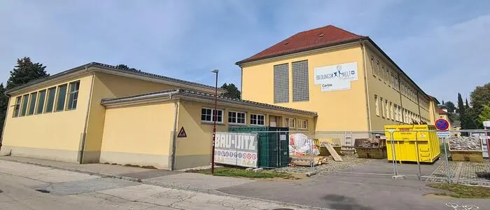 Im südlichen Bereich der Bildungswelt sind die Bauarbeiten schon erkennbar