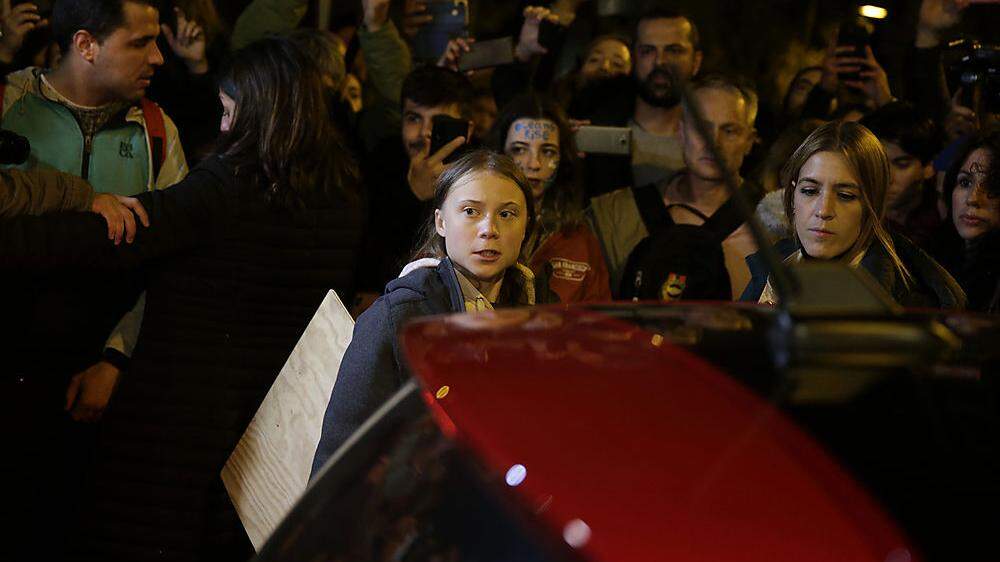 Greta Thunberg beim Klimamarsch in Madrid
