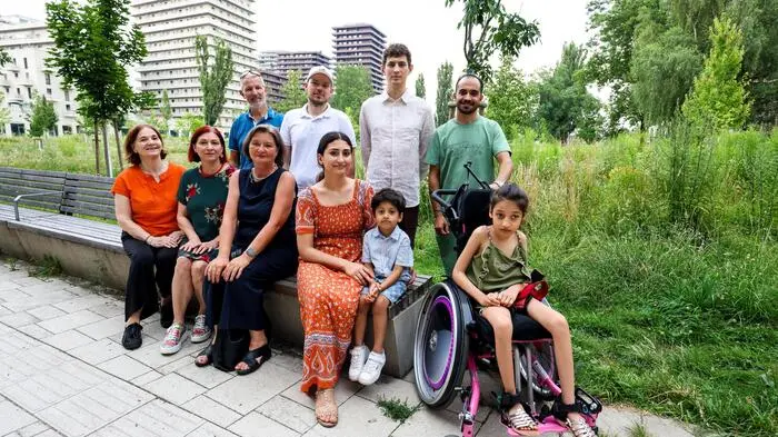 Haben sich im neuen Stadtteil schon gut eingelebt: Zehn der Bewohner von Reininghaus 
