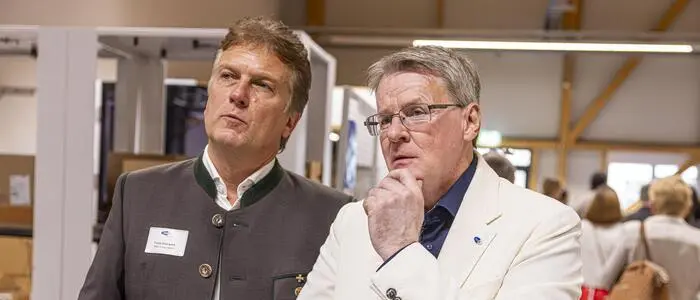Gas(t)geber PMS-Geschäftsführer Franz Grünwald und AMS-Kärnten-Geschäftsführer Peter Wedenig