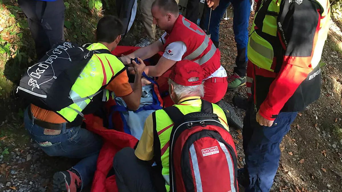 Die Bergrettung war mit neun Mann im Einsatz