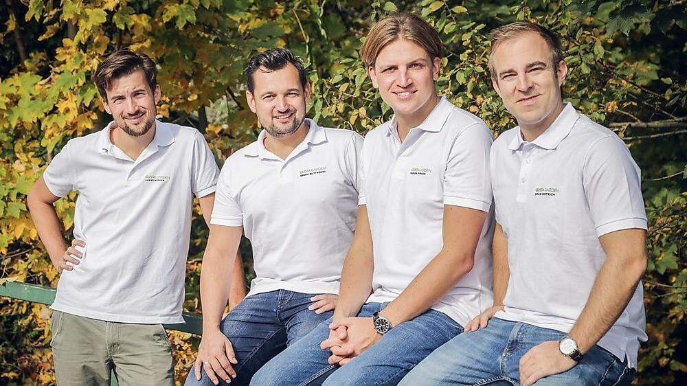 Lukas Bürger, Armin Buttazoni, Fabian Pirker und David Dietrich (von links) exportieren rund 90 Prozent ihrer Waren 