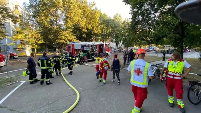 Wegen der starken Rauchentwicklung wurde das Gebäude evakuiert