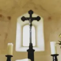 Der Priester wurde während der Messe von einem Kreuz erschlagen.