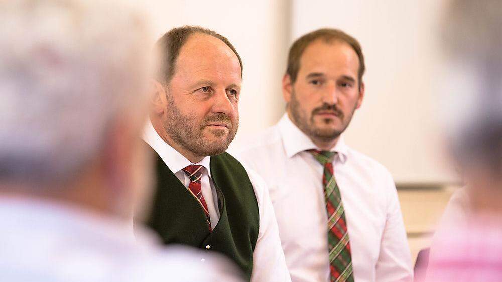 Neo-Obmann Herbert Lebitsch und sein Stellvertreter Rene Nöhrer bei der Wahl-Vollversammlung
