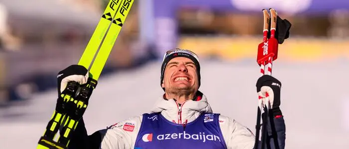 Benjamin Moser jubelte in Toblach über das erste Langlauf-Podest im Weltcup seiner Karriere – nach Frühstück im „Moritz“