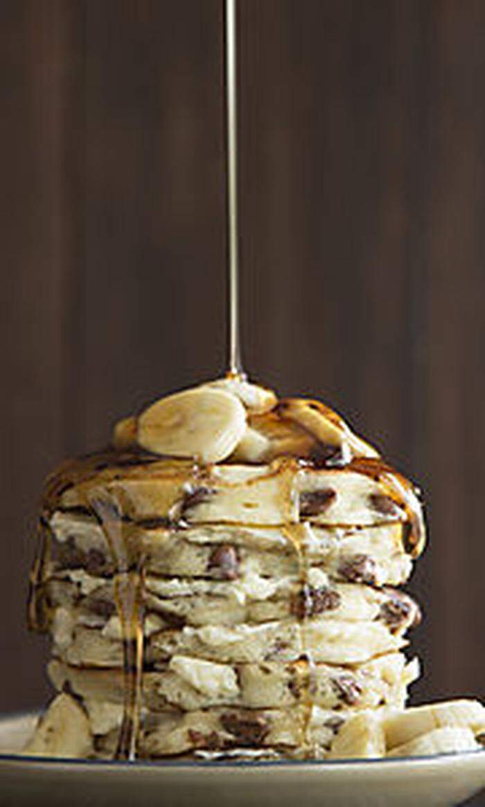 Bananen-Pancakes mit Schokolade