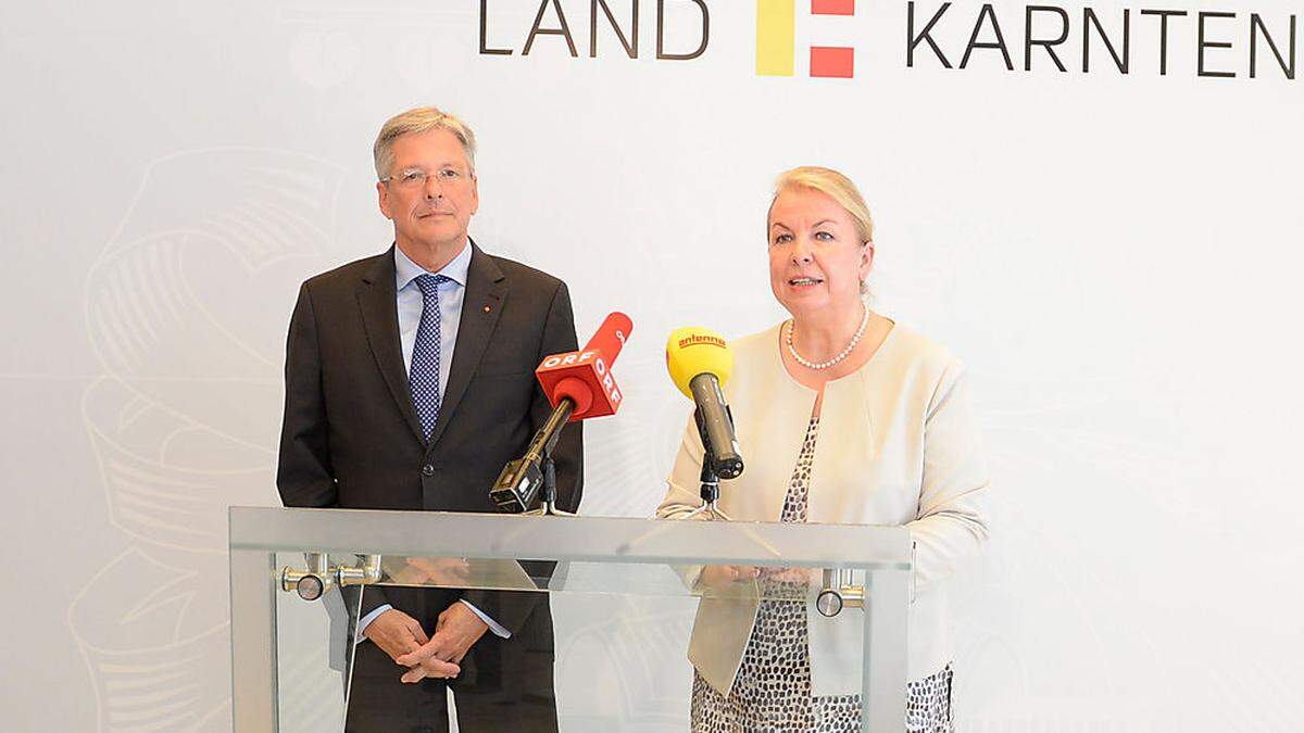 Landeshauptmann Peter Kaiser mit Gesundheitsministerin Beate Hartinger-Klein