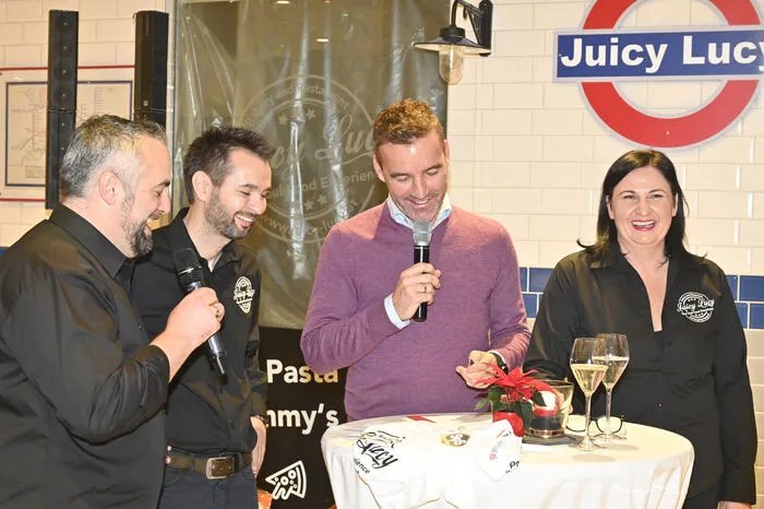 Christian Kalt, Daniel Ramsbacher, Moderator Joschi Peharz und Diana Brandner-Kalt.