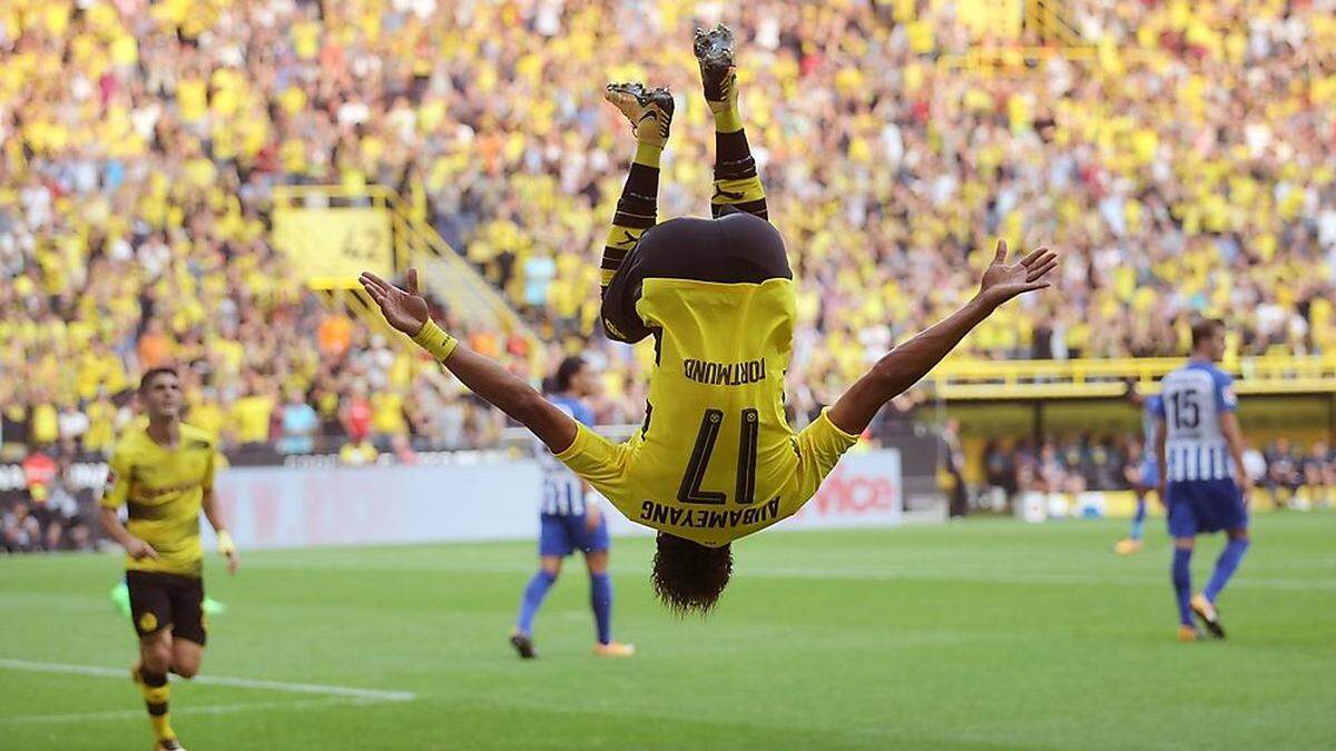 Aubameyang jubelt wie er spielt