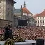 Barack Obama bei seiner Rede am 5. April 2009 in Prag