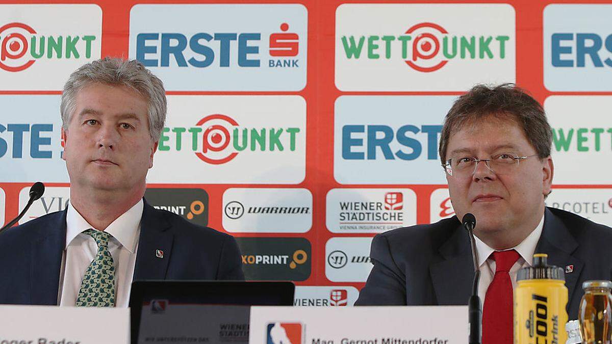 Teamchef Roger Bader und Präsident Gernot Mittendorfer