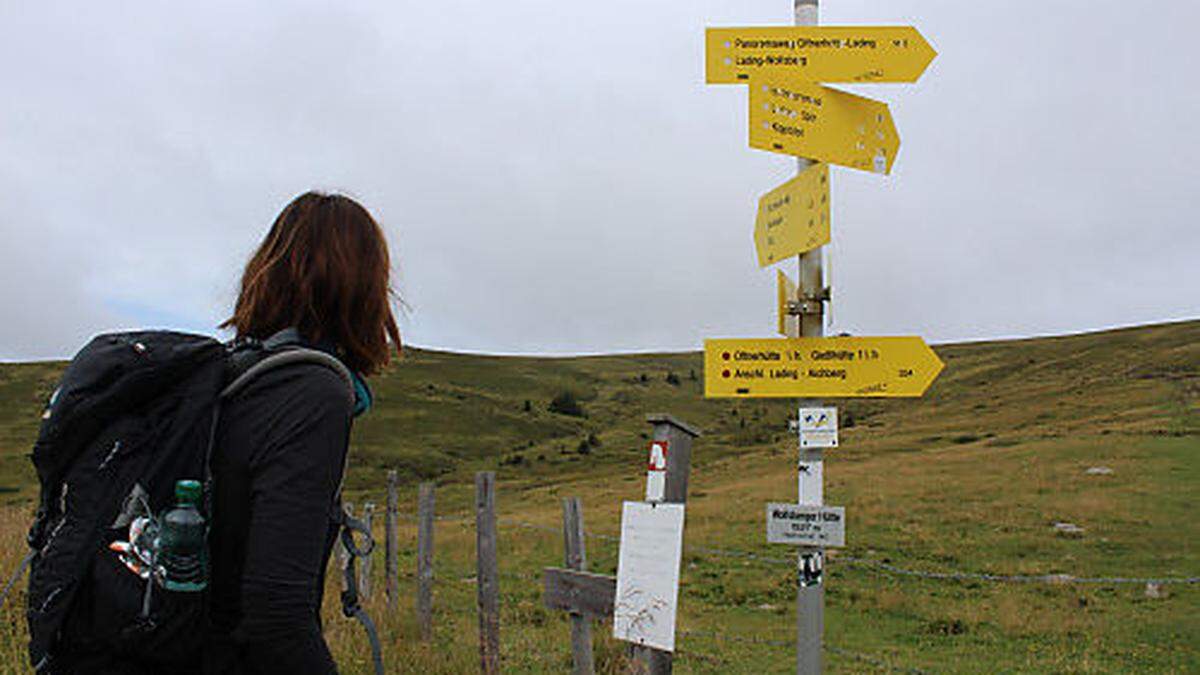 Die Saualpe, ein gern genutztes Wandergebiet 