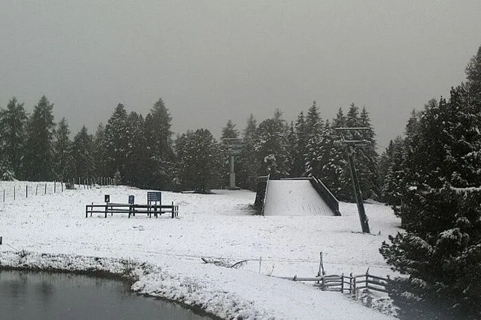 Auf der Hochrindl, immerhin auf 1561 Meter Seehöhe gelegen, hat es auch geschneit.