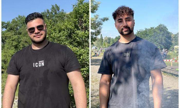 Burak (23) und Arash Nabizadeh (22) halten nichts von einem Grillverbot
