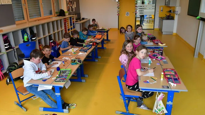 Die erste Klasse der Schule.