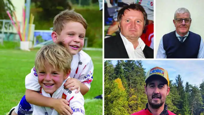 Silvo Kumer (links oben), Günther Barkowits und Christian Petschnig engagieren sich ehrenamtlich bei Sportvereinen