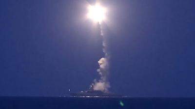 Raketenabschuss im Kaspischen Meer
