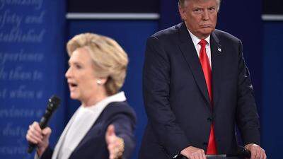 Hillary Clinton und Donald Trump beim letzten TV-Duell