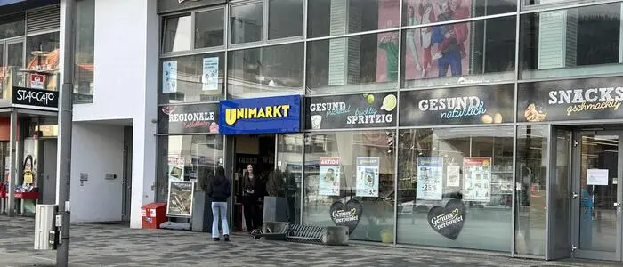 Der Unimarkt in Mürzzuschlag befindet sich direkt am Stadtplatz