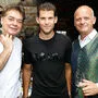 Werner Kogler, Dominic Thiem, Herwig Straka (von links)