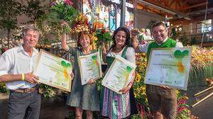 Gunther und Marietta Leitner aus Raaba-Grabmach und Eva und Markus Tragner aus St. Margarethen bei Knittelfeld holten sich Gold für ihre Gärten