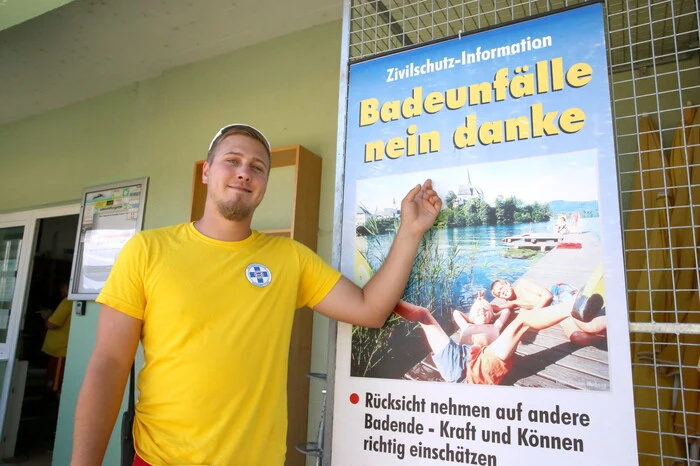 Die Österreichische Wasserrettung (Einsatzstellenleiter Stefan Petrasko) lud zur Längsee-Überquerung. 