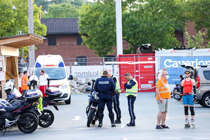 Rotes Kreuz und Polizei unterstützten die Veranstaltung tatkräftig.
