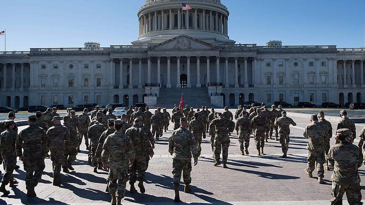 Die Nationalgarde vor dem US-Kapitol