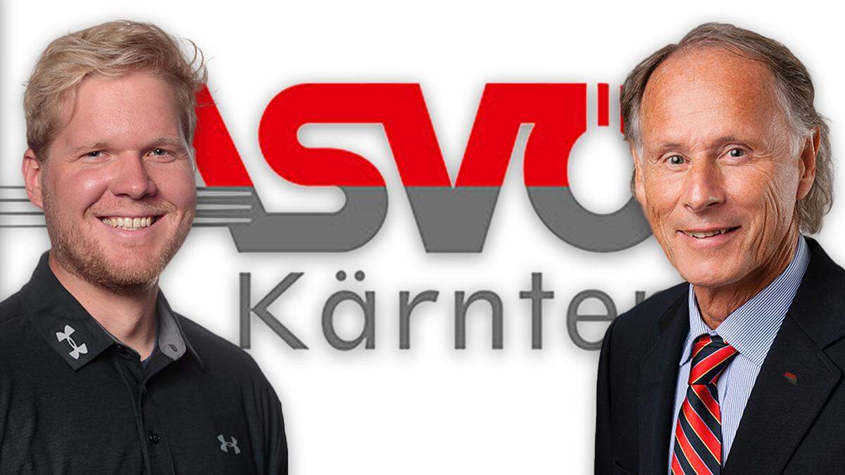 Rechts: ASVÖ-Kärnten-Präsident Christoph Schasche, links Gegenkandidat Bernd Gütler