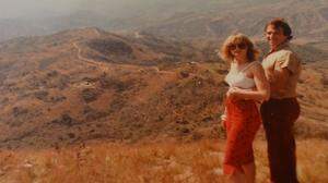 Eine alte Aufnahme von Kathleen und Sepp Lengger in den Drakensbergen in ihrer einstigen Heimat 