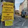Totalsperre in der Lessingstraße