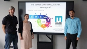 Das Projektteam Harald Lorenz (HTL Kramsach, PH Tirol), Patrizia Bartl (PH Tirol) und Projektleiter Christoph Rameshan (Montanuni Leoben)