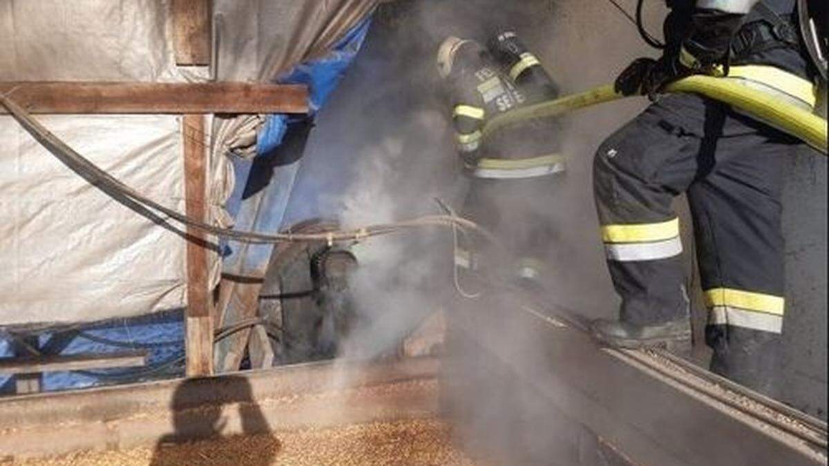 Die Feuerwehr Sebersdorf löschte den Brand