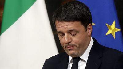 Matteo Renzi kündigte seinen Rücktritt an 