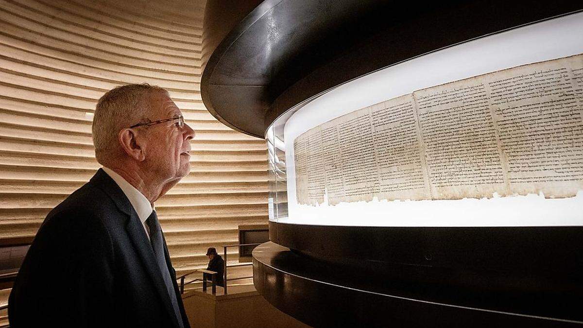 Van der Bellen beim Besuch des Israel Museums in Jerusalem vor einigen Tagen.