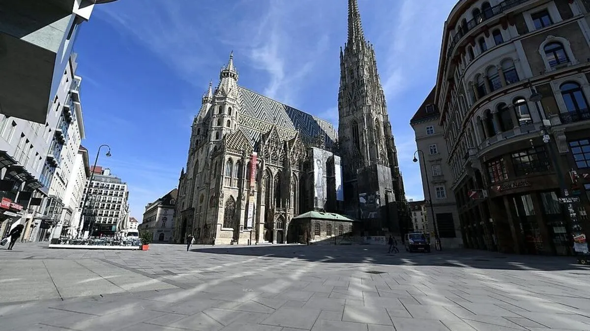Leergefegt - der Stephansplatz in Wien