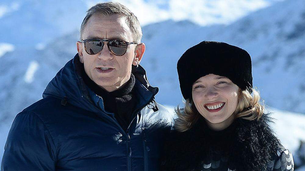 Daniel Craig und Lea Seydoux beim Fotoshooting in Sölden