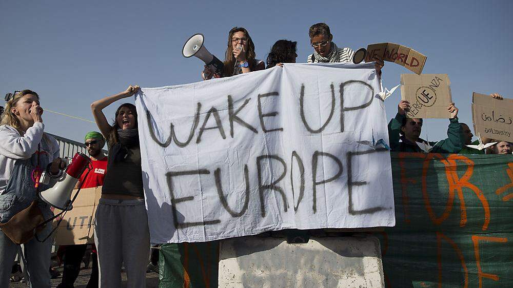 Protestaktion auf Lesbos: 40.000 bis 50.000 Migranten auf den griechischen Inseln