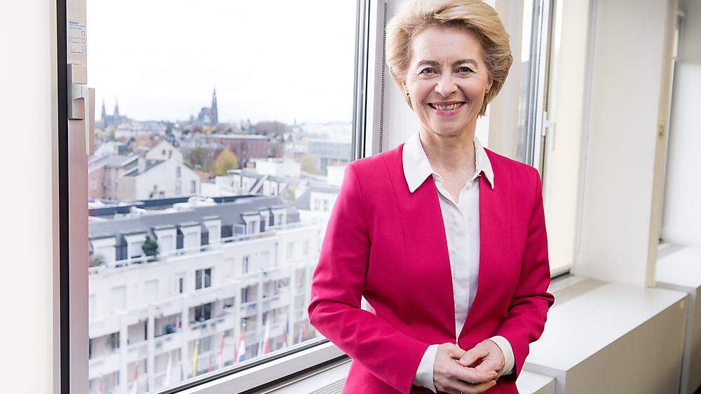 Erste Frau als Präsidentin der EU-Kommission: Ursula von der Leyen - hier beim Gesprächstermin am Donnerstag in Straßburg - tritt am Sonntag ihr Amt an