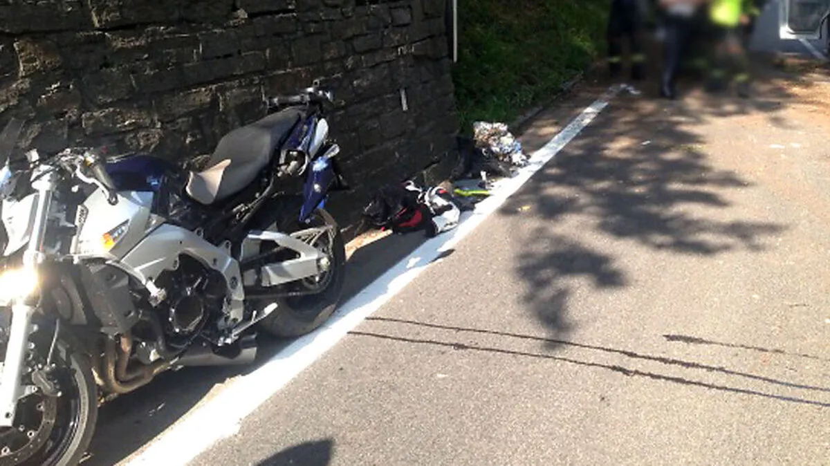 Der Motorradlenker verunfallte auf der L 409 in der Stubenbergklamm