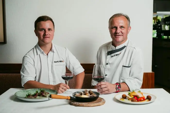 Reinhard junior und Reinhard senior Hartl