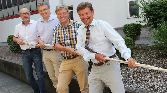 Der Vorstand des neuen TAWV, von links: Bernhard Schneider, Reinhard Oberguggenberger, Johann Schweigkofler und Alfred Egger
