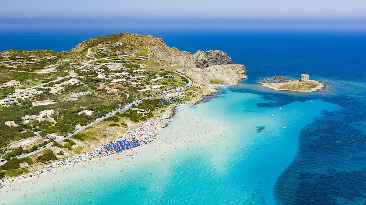 Die Spiaggia Della Pelosa  auf Sardinien 