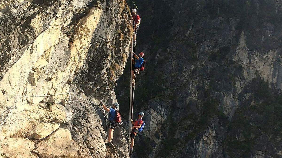 Die Arbeiten am Klettersteig sind abgeschlossen 