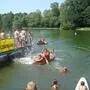 Auch für eine Sautrog-Regatta durfte der Liebmannsee in Bad Radkersburg schon herhalten