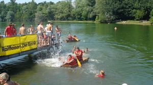 Auch für eine Sautrog-Regatta durfte der Liebmannsee in Bad Radkersburg schon herhalten