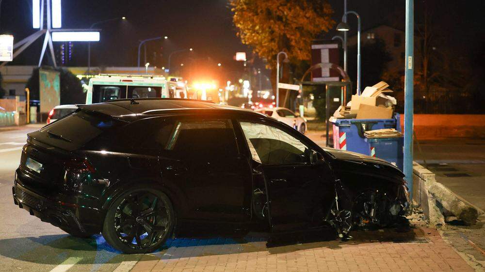 Mario Balotellis Auto nach dem Unfall