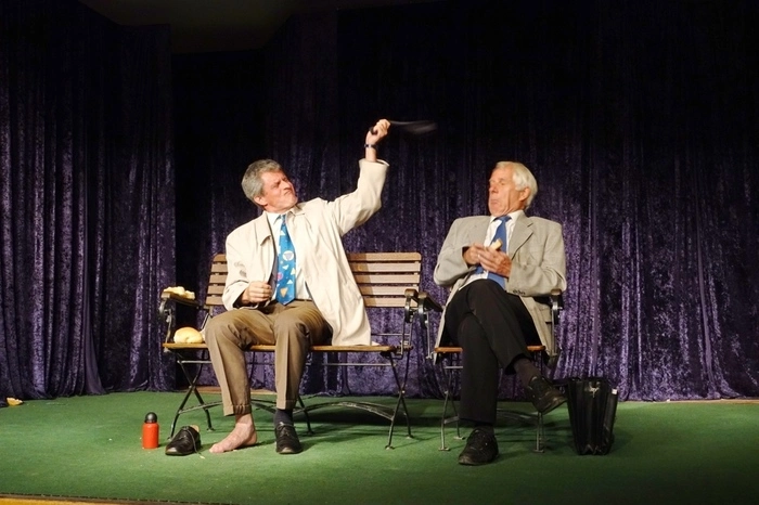 "Jausenzeit" mit Alfred Jokesch und Walter Nest.