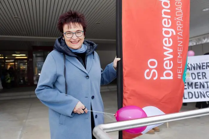 Vorne mit dabei war die Abteilungsvorständin der Bafep Kärnten, Barbara Lichtenegger.